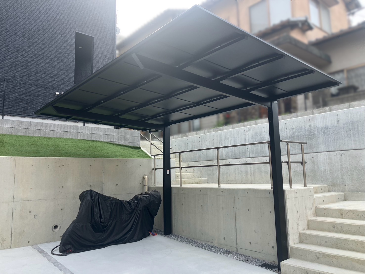 広島外構 廿日市市 五日市外構 大竹外構 岩国外構 カーポート 駐車場工事 エクステリア 広島エクステリア ネスカ LIXIL